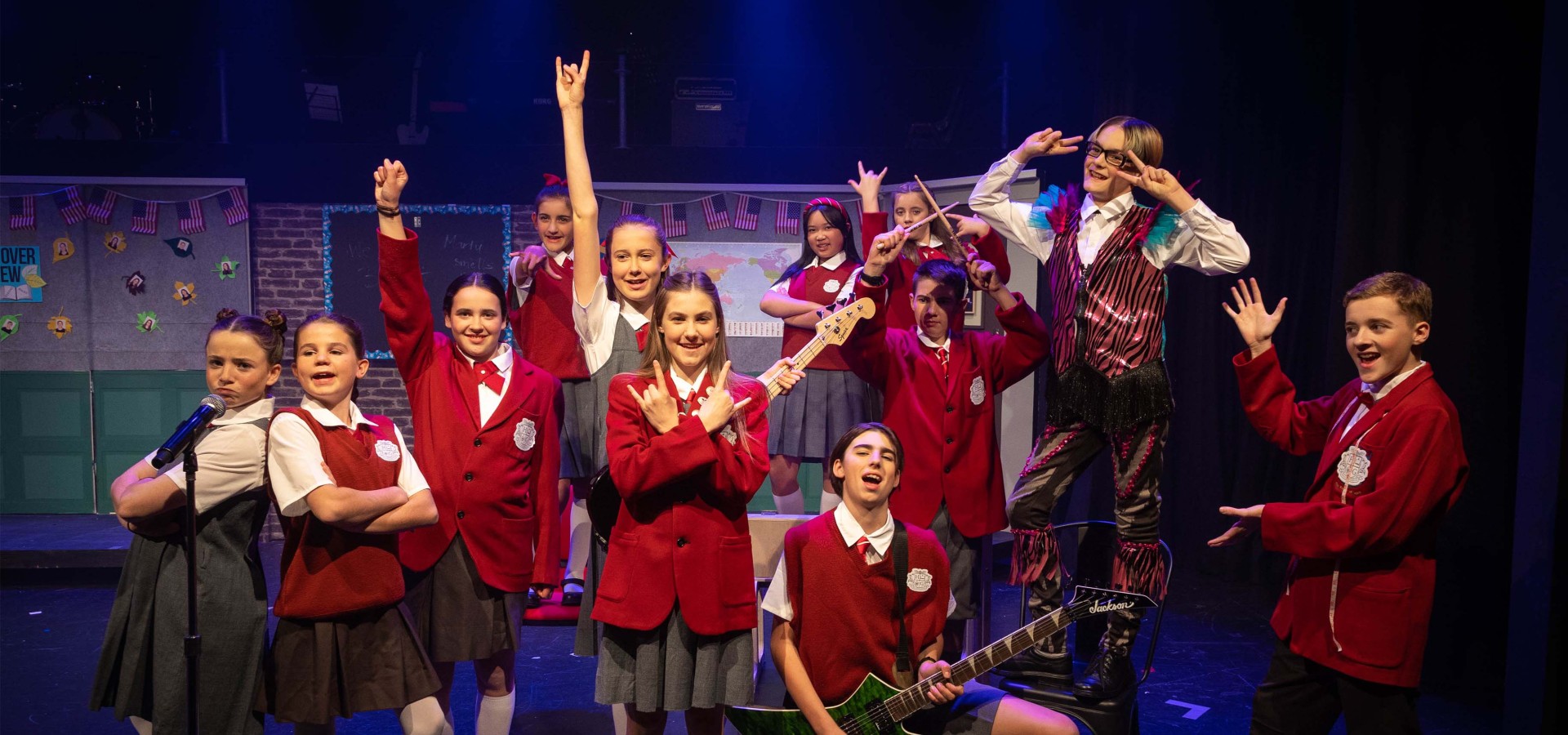 Showbiz Queenstown School of Rock The Musical 2022 Kids